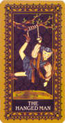 The Hanged Man Tarot card in Medieval Cat Tarot deck