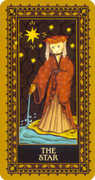 The Star Tarot card in Medieval Cat deck