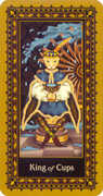 King of Cups Tarot card in Medieval Cat Tarot deck