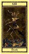 Death Tarot card in Medieval Scapini Tarot deck