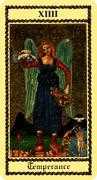 Temperance Tarot card in Medieval Scapini Tarot deck