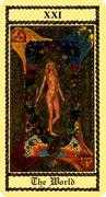 The World Tarot card in Medieval Scapini deck