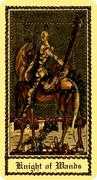 Knight of Wands Tarot card in Medieval Scapini Tarot deck