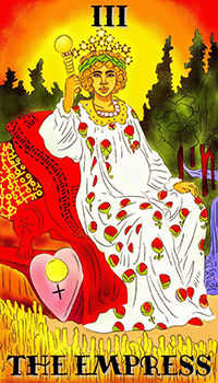 The Empress Tarot card in Melanated Classic Tarot Tarot deck