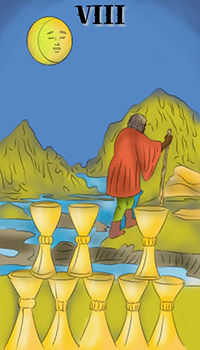 Eight of Cups Tarot card in Melanated Classic Tarot Tarot deck