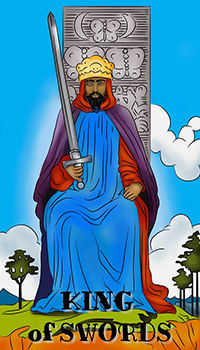 King of Swords Tarot card in Melanated Classic Tarot Tarot deck