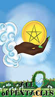 Ace of Coins Tarot card in Melanated Classic Tarot Tarot deck