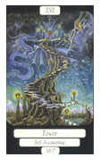 The Tower Tarot card in Merry Day deck