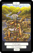 Five of Cups Tarot card in Merry Day Tarot deck