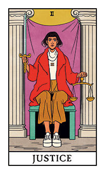 Justice Tarot card in Modern Witch Tarot deck
