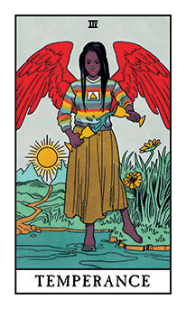 Temperance Tarot card in Modern Witch Tarot deck