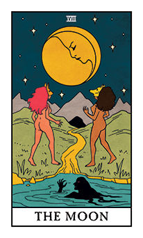 The Moon Tarot card in Modern Witch Tarot deck