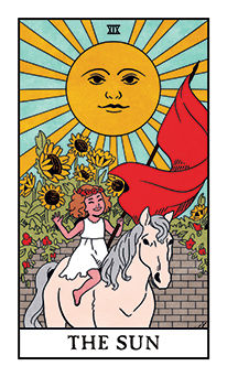 The Sun Tarot card in Modern Witch Tarot deck