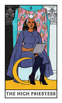 The High Priestess Tarot card in Modern Witch Tarot deck