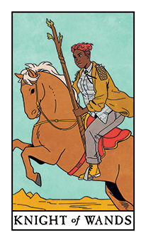 Knight of Wands Tarot card in Modern Witch Tarot deck