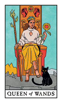 Queen of Wands Tarot card in Modern Witch Tarot deck