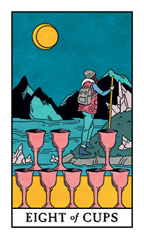 Eight of Cups Tarot card in Modern Witch Tarot deck