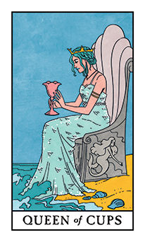 Queen of Cups Tarot card in Modern Witch Tarot deck