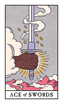 Ace of Swords Tarot card in Modern Witch Tarot deck