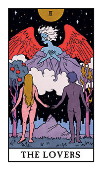 The Lovers Tarot card in Modern Witch Tarot deck