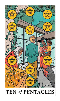 Ten of Pentacles Tarot card in Modern Witch Tarot deck