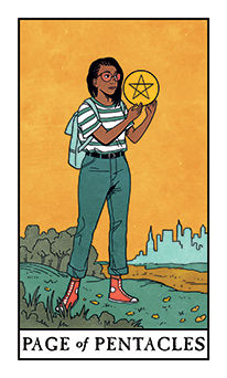 Page of Pentacles Tarot card in Modern Witch Tarot deck