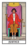 Justice Tarot card in Modern Witch deck