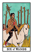 Six of Wands Tarot card in Modern Witch deck