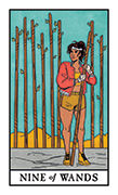 Nine of Wands Tarot card in Modern Witch Tarot deck