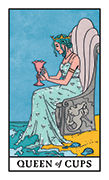 Queen of Cups Tarot card in Modern Witch deck