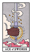 Ace of Swords Tarot card in Modern Witch Tarot deck