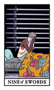 Nine of Swords Tarot card in Modern Witch deck