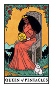 Queen of Pentacles Tarot card in Modern Witch deck