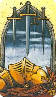 Four of Swords Tarot card in Morgan-Greer Tarot deck