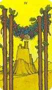 Four of Wands Tarot card in Morgan-Greer Tarot deck