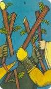 Five of Wands Tarot card in Morgan-Greer deck