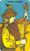 Page of Wands Tarot card in Morgan-Greer deck