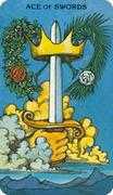 Ace of Swords Tarot card in Morgan-Greer deck