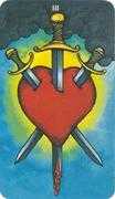 Three of Swords Tarot card in Morgan-Greer Tarot deck