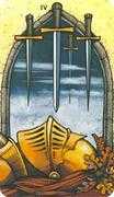 Four of Swords Tarot card in Morgan-Greer deck