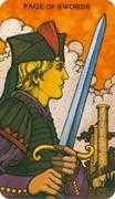 Page of Swords Tarot card in Morgan-Greer deck