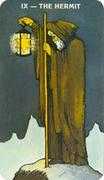 The Hermit Tarot card in Morgan-Greer deck