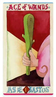 Ace of Wands Tarot card in Napo Tarot Tarot deck