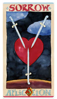 Three of Swords Tarot card in Napo Tarot Tarot deck