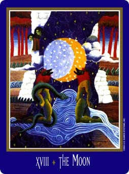 The Moon Tarot card in New Century Tarot deck