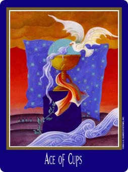 Ace of Cups Tarot card in New Century Tarot deck