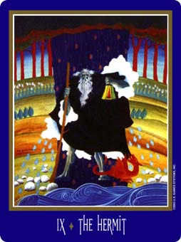 The Hermit Tarot card in New Century Tarot deck