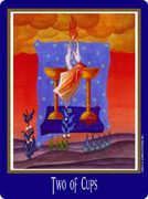 Two of Cups Tarot card in New Century Tarot deck