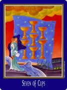 Seven of Cups Tarot card in New Century deck