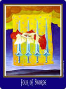 Four of Swords Tarot card in New Century deck